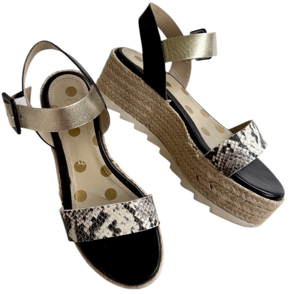 EUC Boden Leather Lena Metallic / Snakeskin
Sandals Size 6